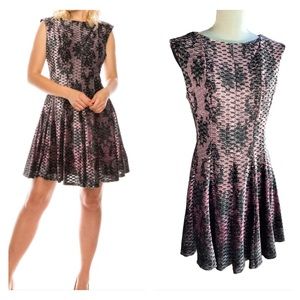 Velvet Burnout Fit & Flare Sleeveless Dress. B29